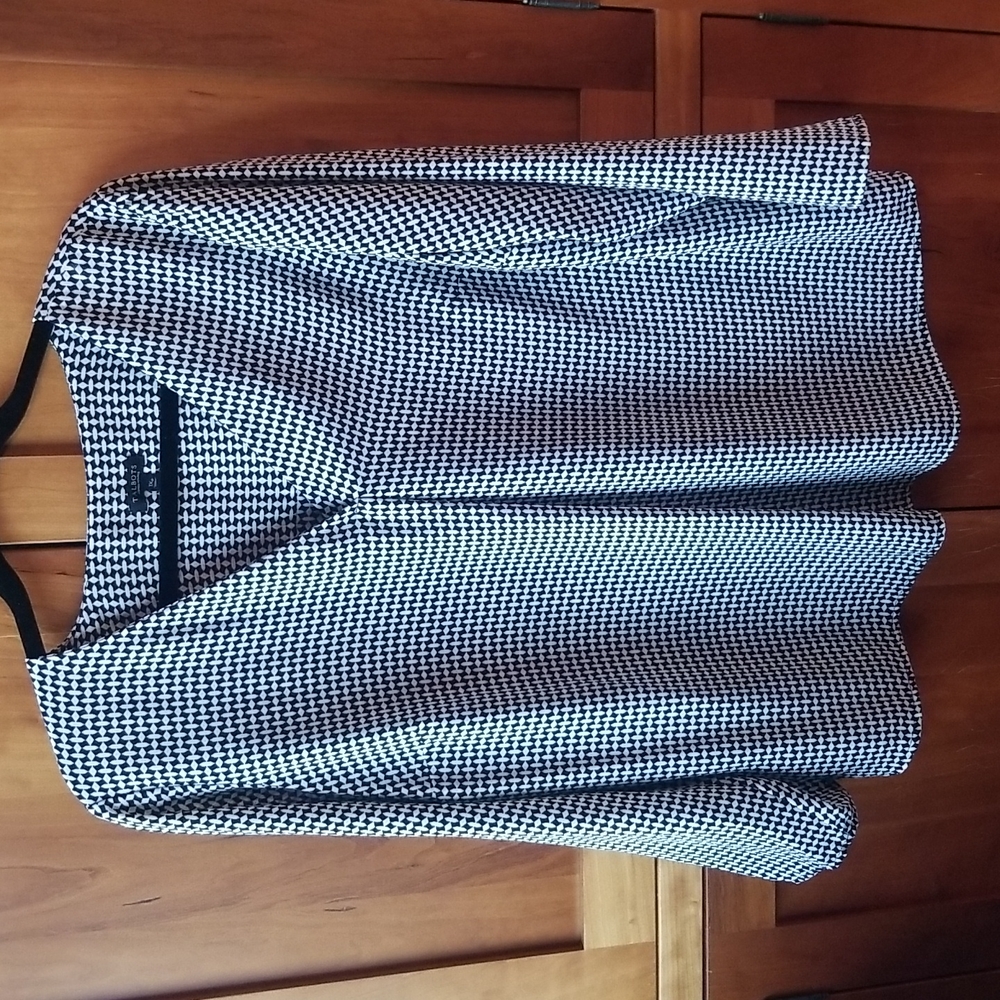 Talbots b/w pretty pullover because sometimes you just need to wash and wear, 1X
